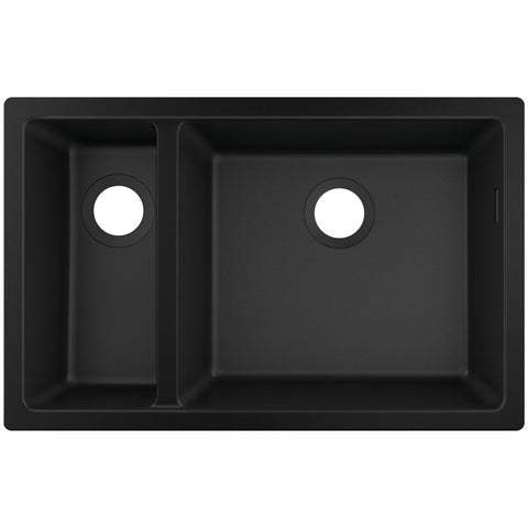 Hansgrohe S51 1.5 Bowl Granite Undermount Kitchen Sink with Modern Design