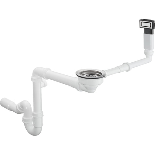 Hansgrohe D14-10 Stainless Steel Manual Waste and Overflow Set for Single Bowl 43921800