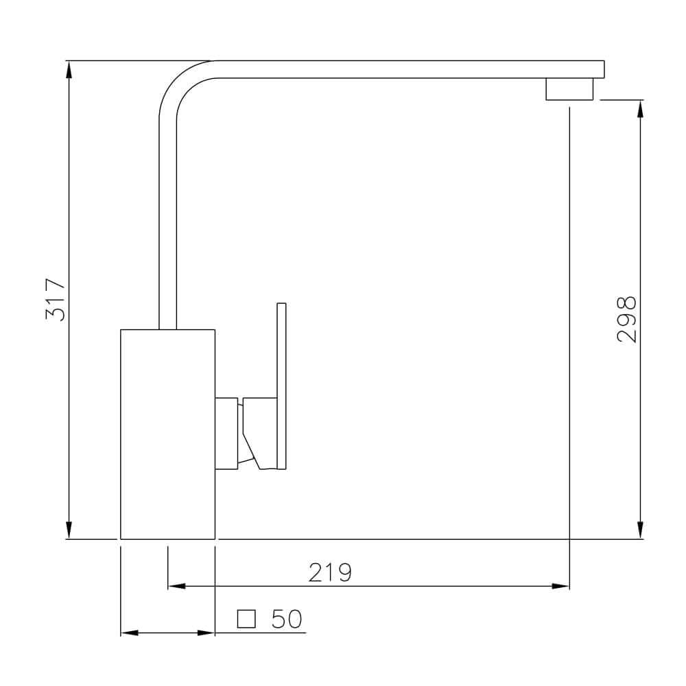 Abode New Media Monobloc Kitchen Sink Mixer Tap