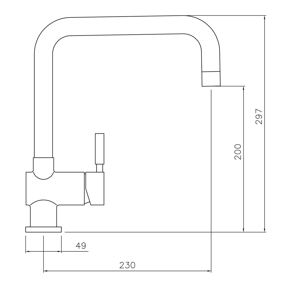 Abode Propus Stainless Steel Monobloc Kitchen Sink Mixer Tap
