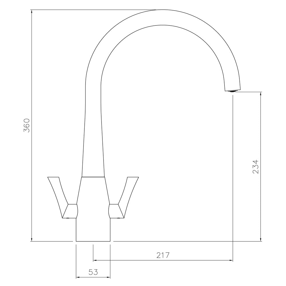 Abode Fluid Monobloc Kitchen Sink Mixer Tap