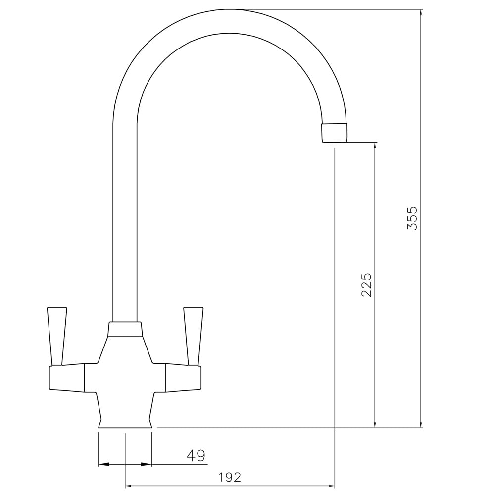 Abode Astral Monobloc Kitchen Sink Mixer Tap