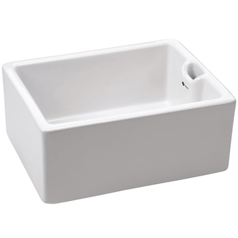 Carron Phoenix Belfast 110 1.0 Bowl Ceramic White Undermount Sink & Waste