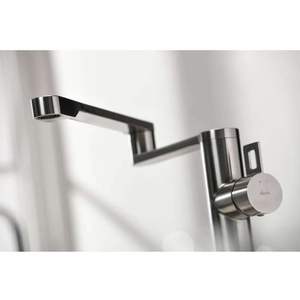 Abode Axial Pot Filler Stainless Steel Single Lever Kitchen Sink Mixer Tap
