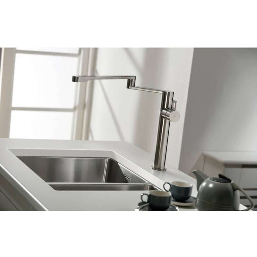 Abode Axial Pot Filler Stainless Steel Single Lever Kitchen Sink Mixer Tap