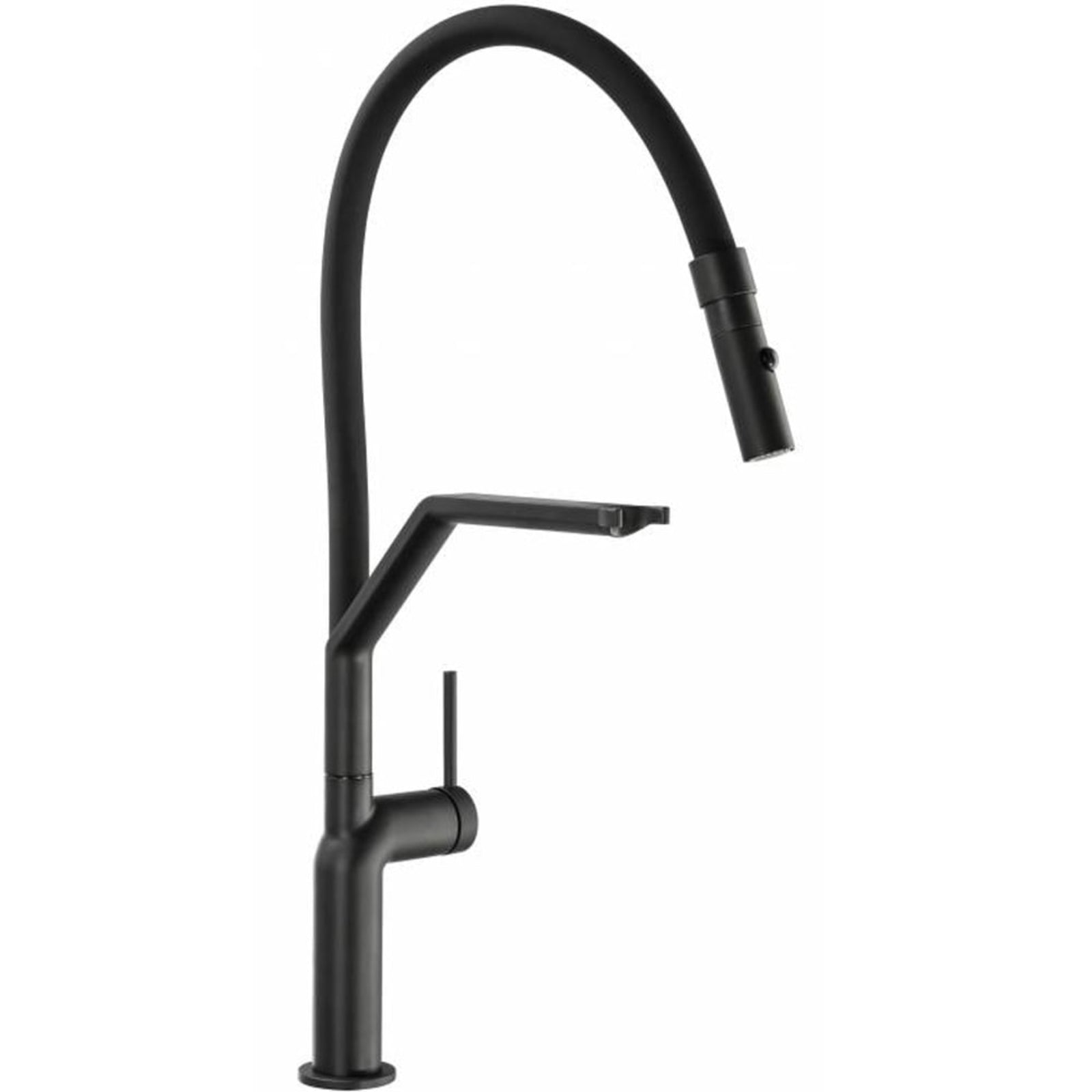 Abode Tubist Black Single Lever Pull Out Kitchen Sink Tap