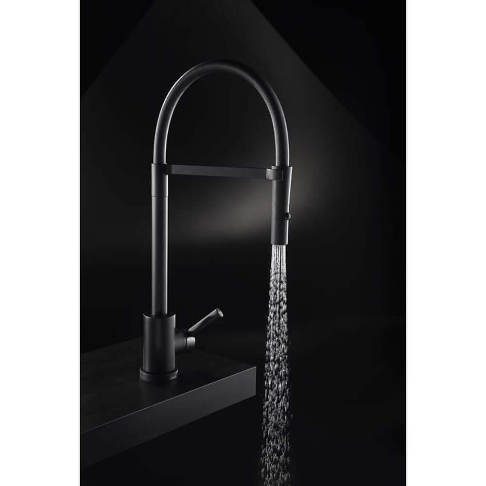Abode Atlas Professional Matt Black Single Lever Kitchen Sink Mixer Tap