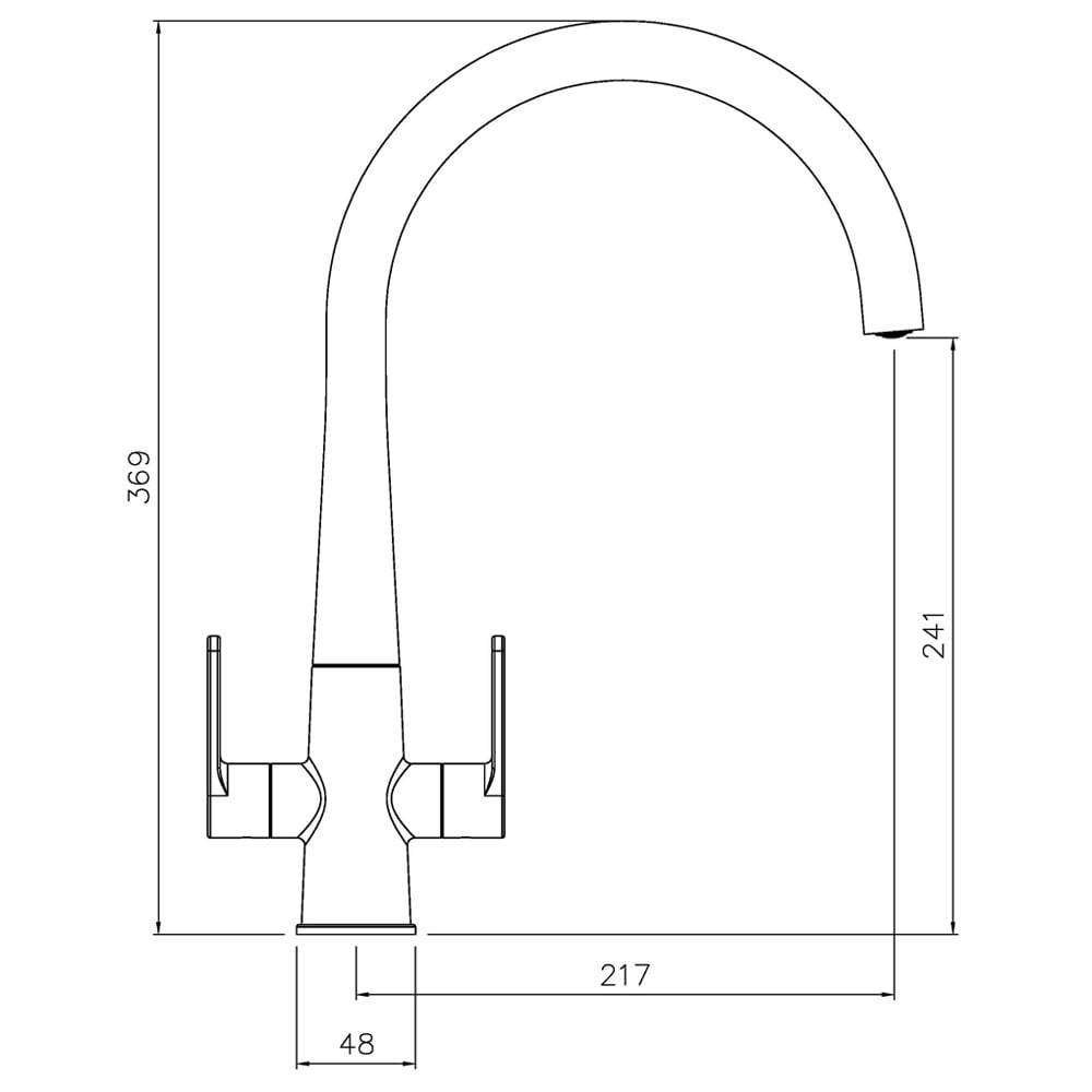 Abode Coniq-R Single Lever Kitchen Sink Tap