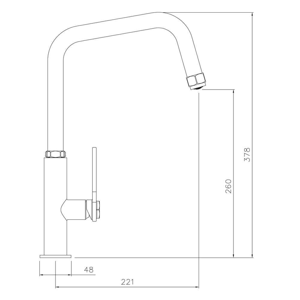 Abode Hex Single Lever Kitchen Sink Mixer Tap