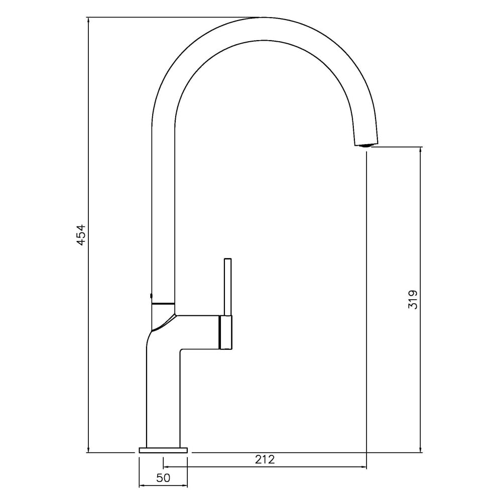 Abode Tubist Single Lever Kitchen Sink Tap