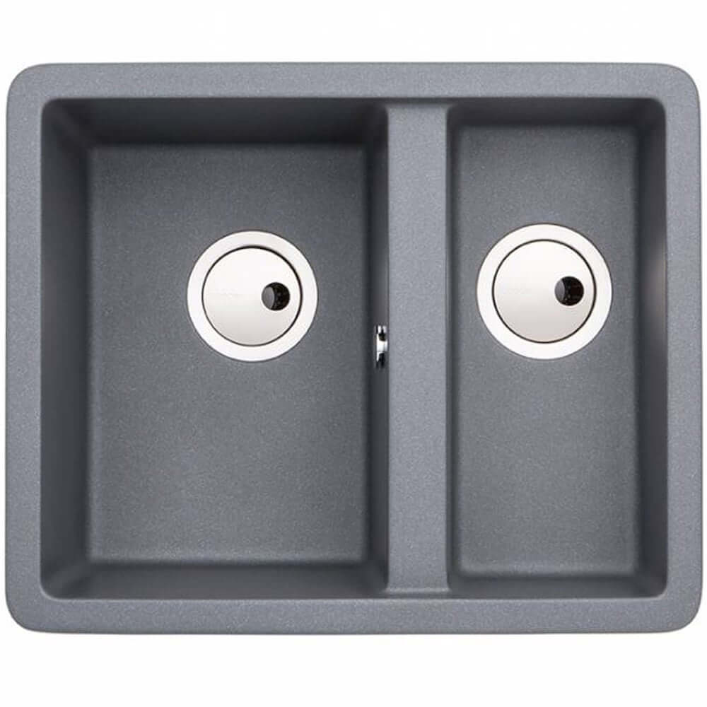 Abode Matrix SQ GR15 1.5 Bowl Granite Undermount Kitchen Sink & Waste