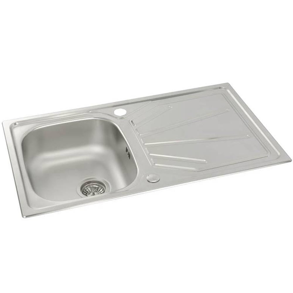 Abode Trydent 1.0 Bowl Stainless Reversible Steel Kitchen Sink