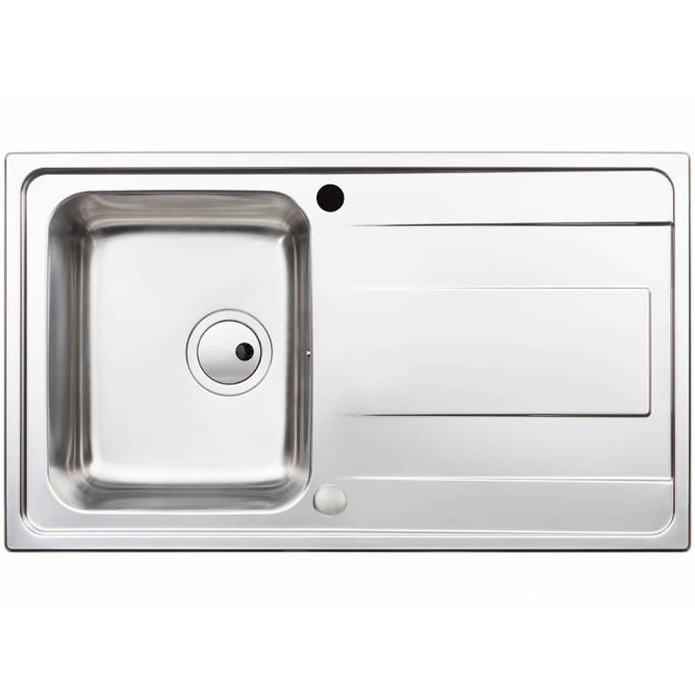 Abode Ixis 1.0 Bowl Brushed Stainless Steel Compact Reversible Kitchen Sink
