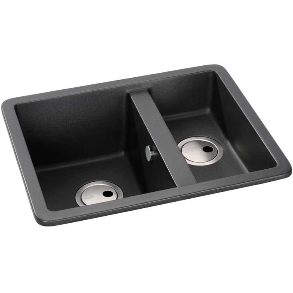 Abode Matrix SQ GR15 1.5 Bowl Granite Undermount Kitchen Sink & Waste