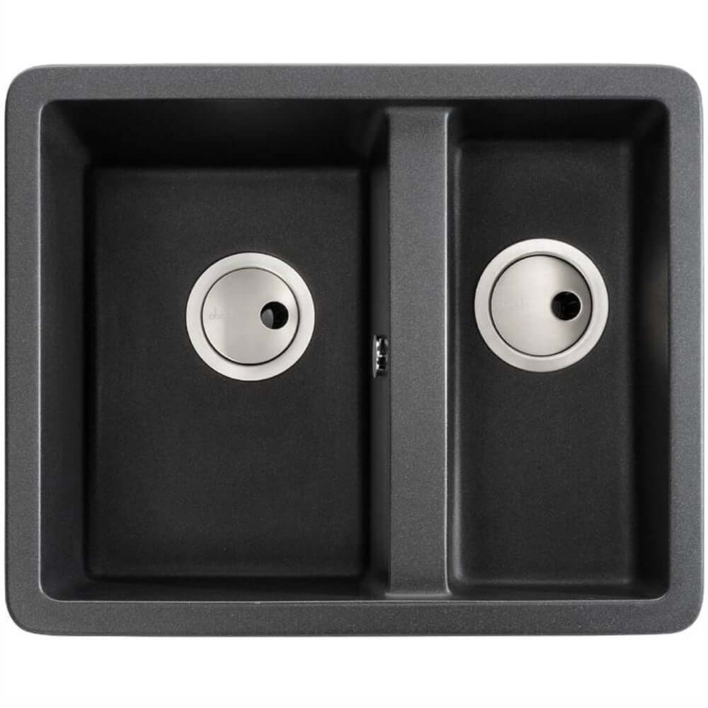 Abode Matrix SQ GR15 1.5 Bowl Granite Undermount Kitchen Sink & Waste