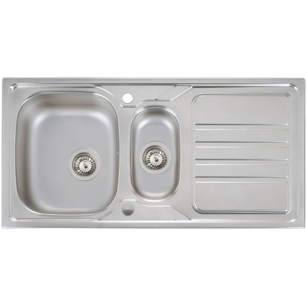 Abode Mikro 1.5 Bowl Stainless Reversible Steel Kitchen Sink
