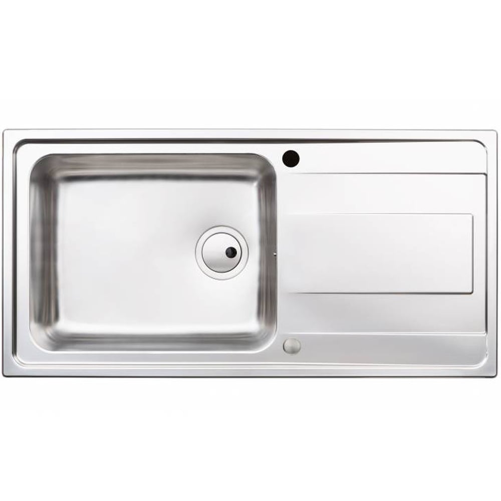 Abode Ixis 1.0 Bowl Brushed Stainless Steel Reversible Kitchen Sink