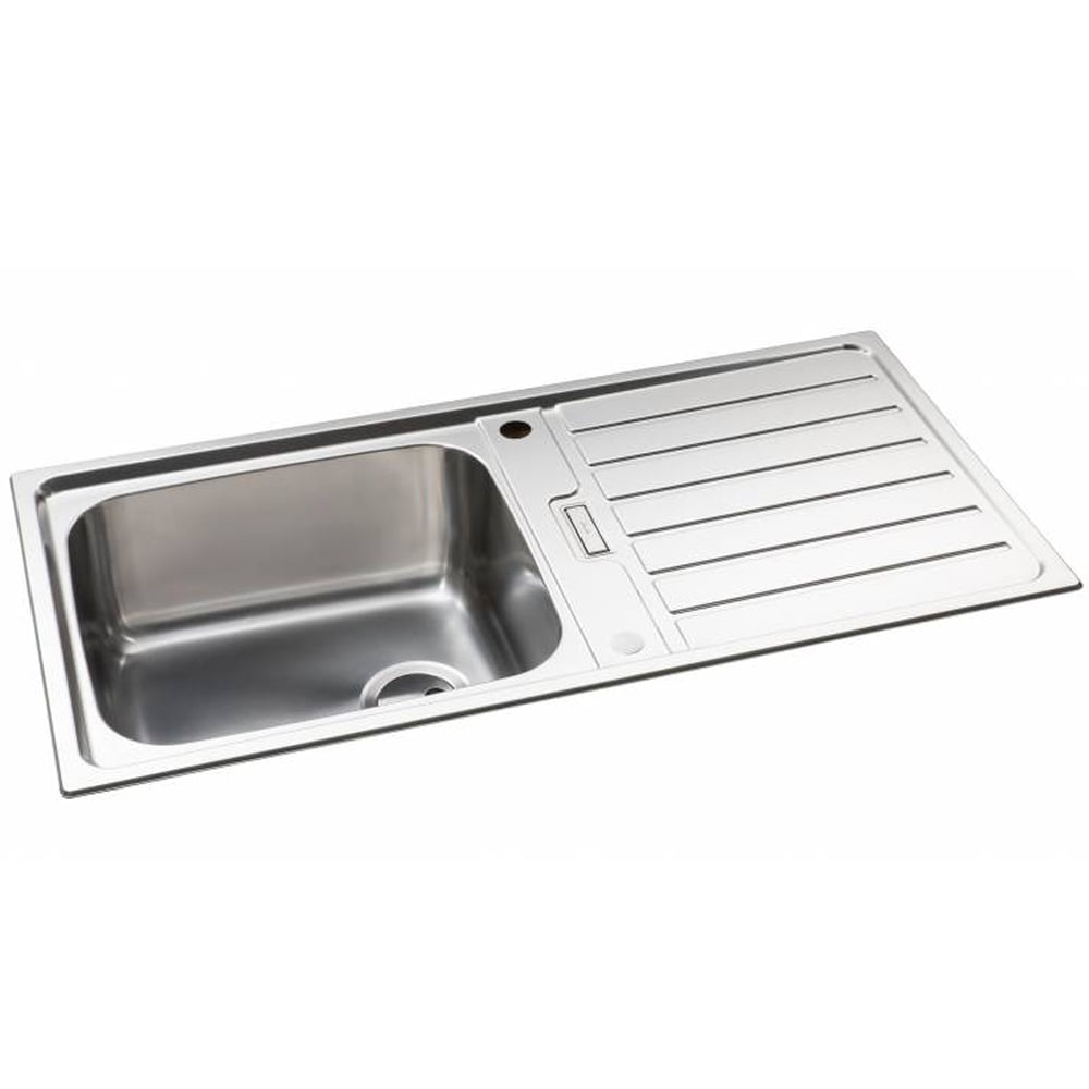 Abode Neron 1.0 Bowl Brushed Stainless Steel Reversible Kitchen Sink