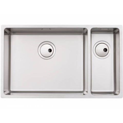 Abode Matrix R15 1.5 Bowl Brushed Stainless Steel Kitchen Sink & Waste