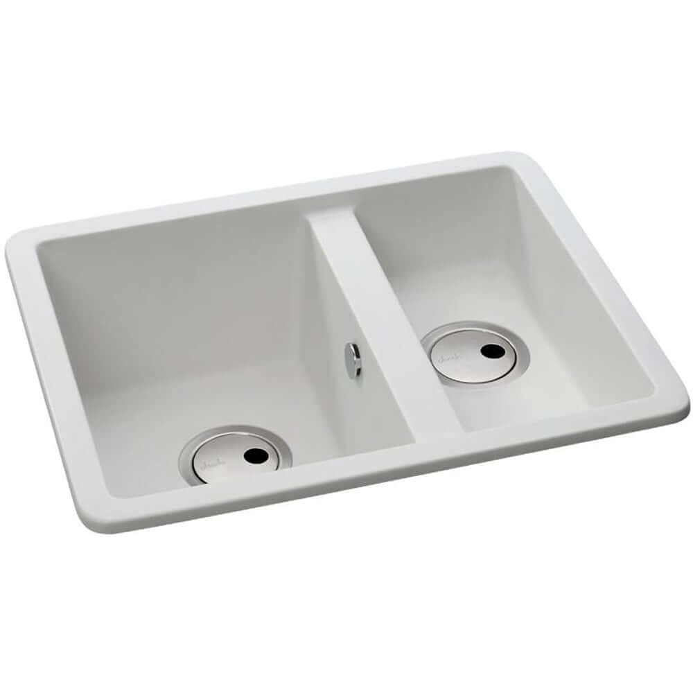 Abode Matrix SQ GR15 1.5 Bowl Granite Undermount Kitchen Sink & Waste