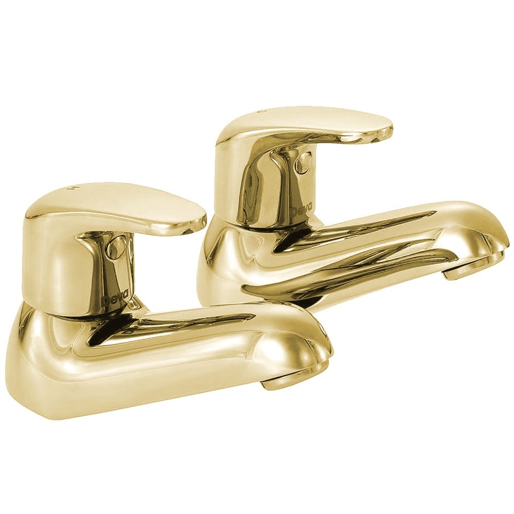 Deva Adore Hot & Cold Bathroom Basin Taps & Bath Taps Pack Set