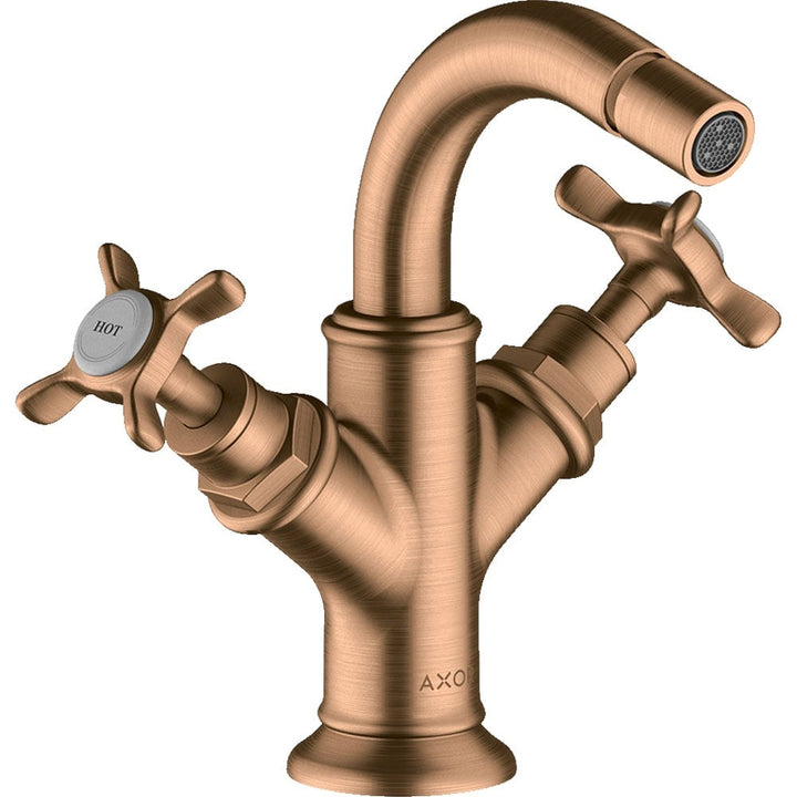 axor-montreux-brushed-bronze-twin-cross-handle-bidet-mixer-tap-with-pop-up-waste-