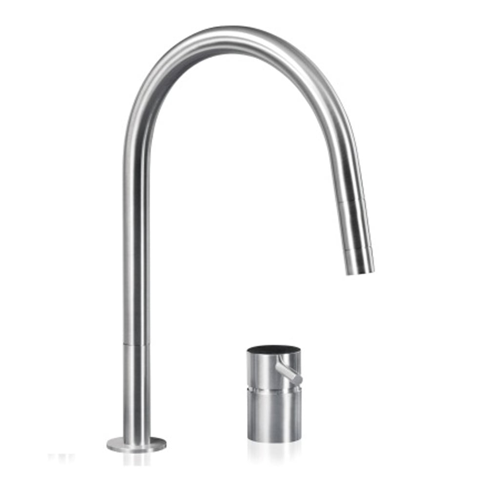 MGS F2 R E Matt Stainless Steel Kitchen Sink Mixer Tap 0137M