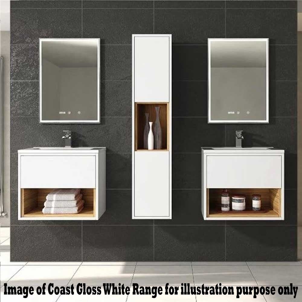 Hudson Reed Coast White Gloss 500mm Floor Standing Cabinet & Basin 1 - CST974E