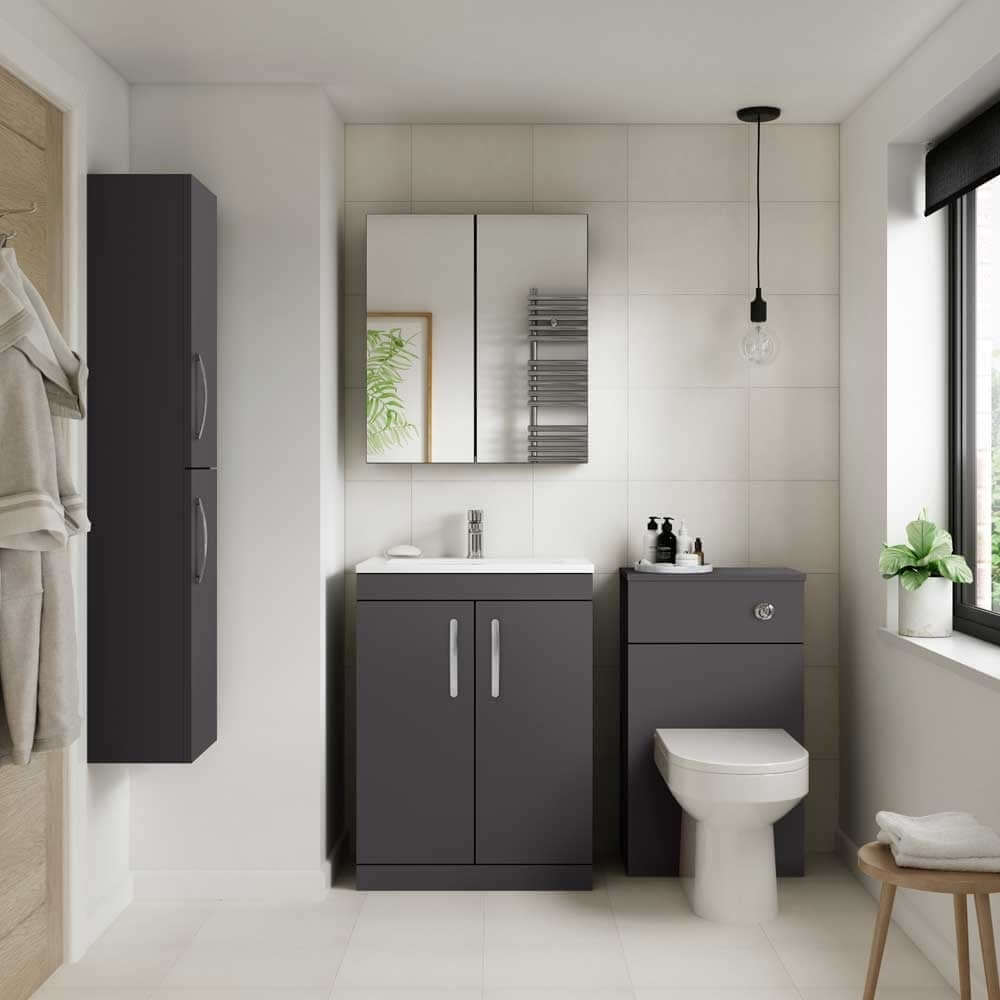 Nuie Athena Floor Standing Cabinet and Basin Vanity Unit