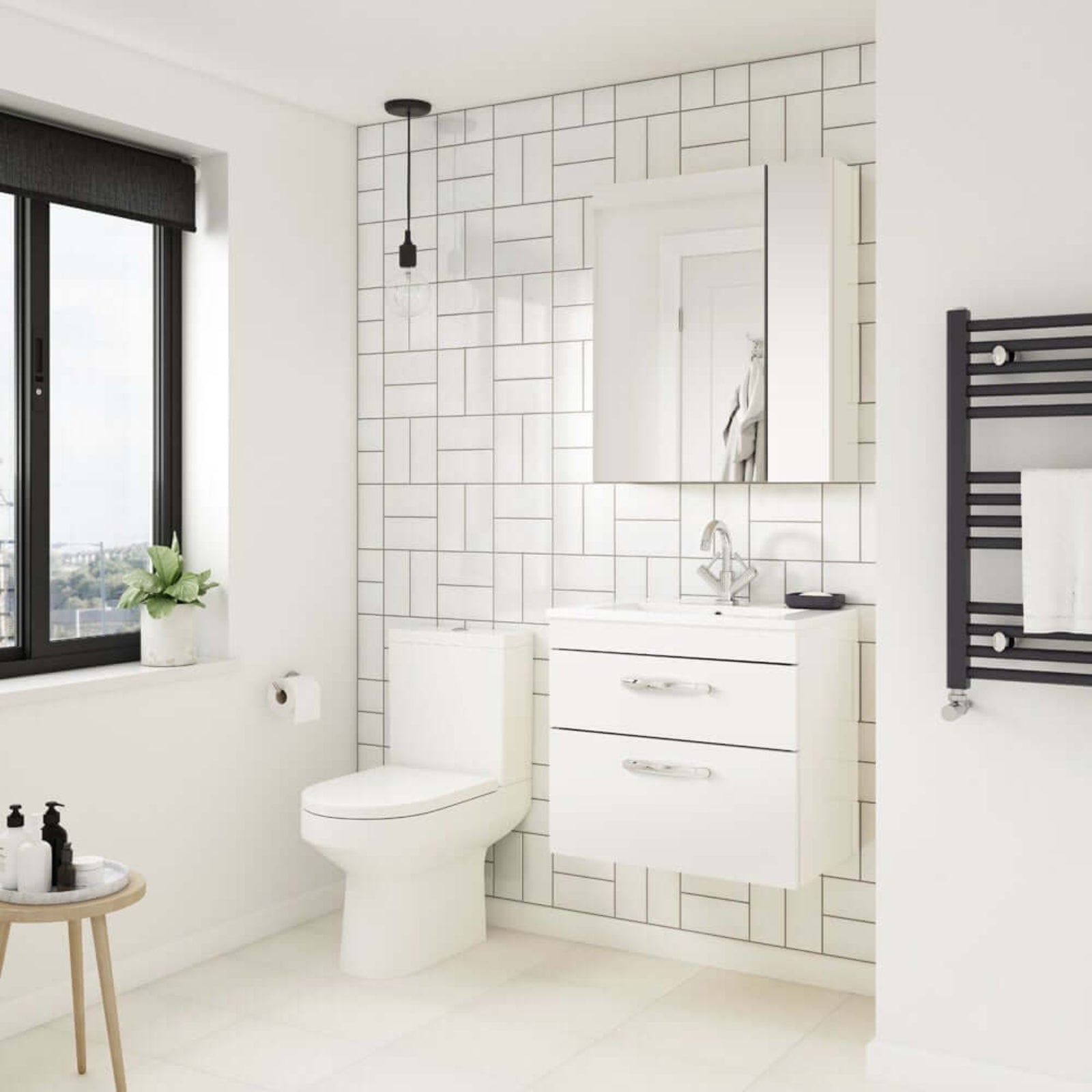 Nuie Athena Wall Hung Vanity Unit and Basin