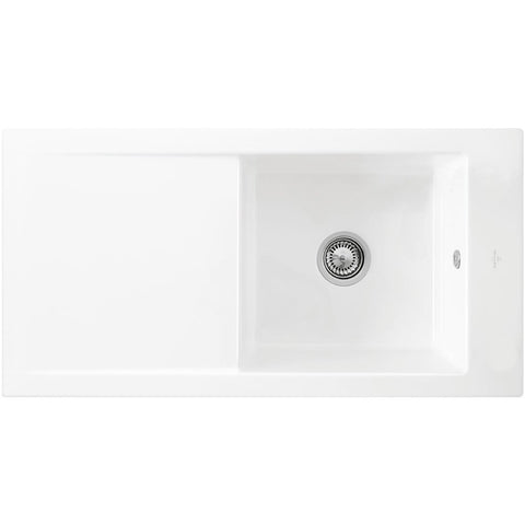 Villeroy & Boch Timeline 60 1.0 Bowl Ceramic Kitchen Sink - NO WASTE