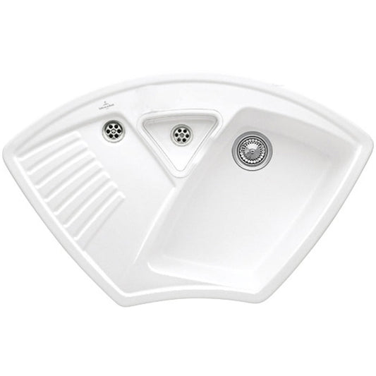 villeroy--boch-arena-125-bowl-white-ceramic-corner-kitchen-sink---no-waste-