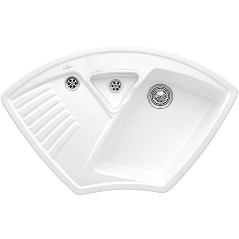 Villeroy & Boch Arena 1.25 Bowl Ceramic Corner Kitchen Sink - NO WASTE
