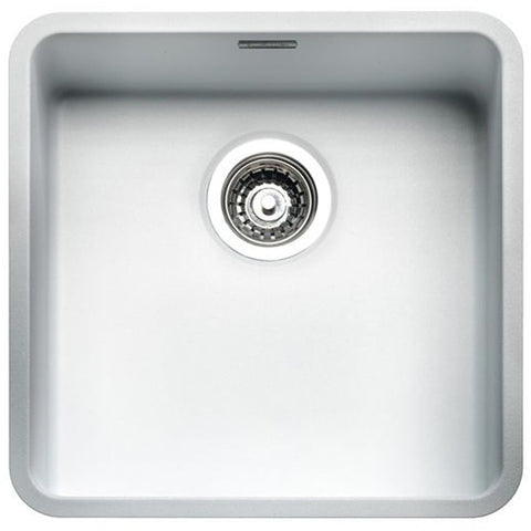 Reginox OHIO 40X40 CW 1.0 Bowl White Stainless Steel Kitchen Sink & Waste