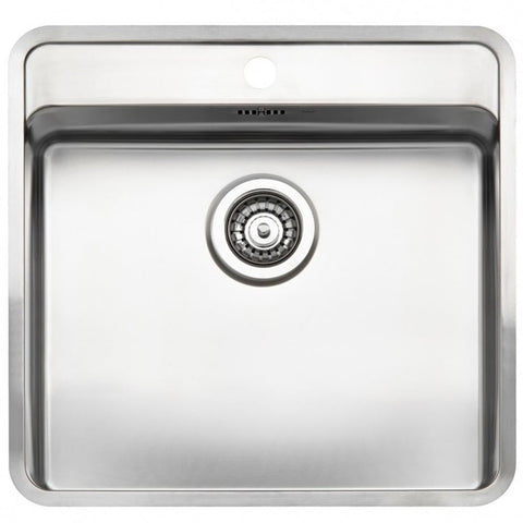 Reginox Ohio 50x40 1.0 Bowl Stainless Steel Kitchen Sink with Tap Wing & Waste