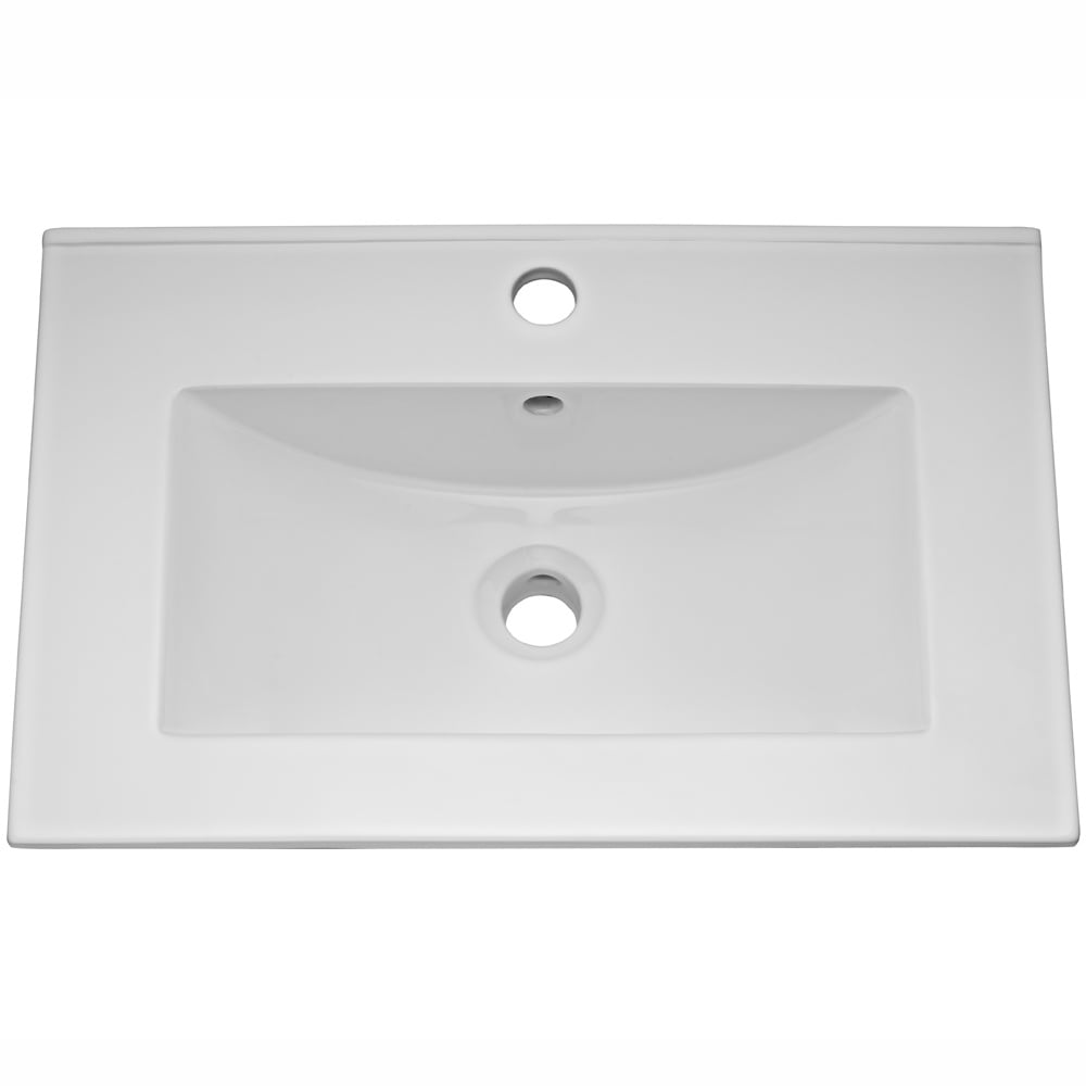 Hudson Reed Coast White Gloss 600mm Floor Standing Cabinet & Basin 2 - CST976