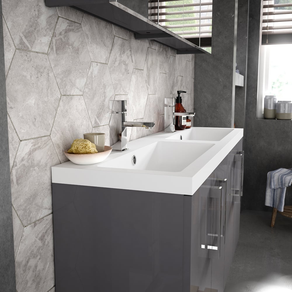 Hudson Reed Fusion 1200mm Wall Hung Vanity Unit and Basin Collection
