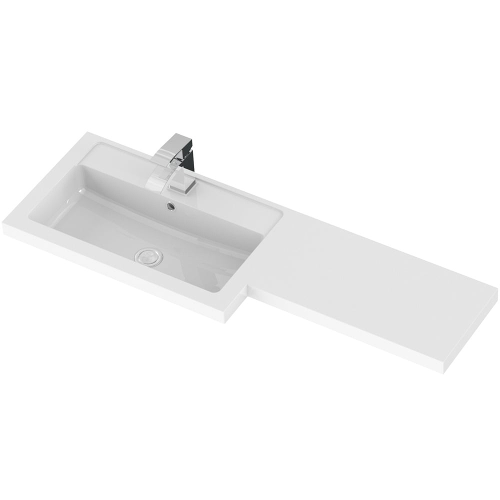 Hudson Reed Fusion Charcoal Black 1100mm LH Basin & WC Combination Unit CBI602