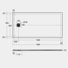 rak-feeling-solid-greige-rectangular-shower-tray-1600mmx900mm---rfst090160s505-