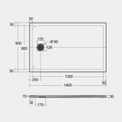 rak-feeling-solid-greige-rectangular-shower-tray-1400mmx900mm---rfst090140s505-