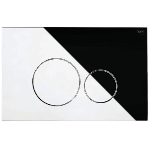 RAK Ecofix Polished Chrome Round Dual Flush Plates - FSRAKPPL004