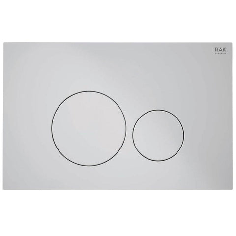 RAK Ecofix Matt Chrome Round Dual Flush Plates - FSRAKPPL005