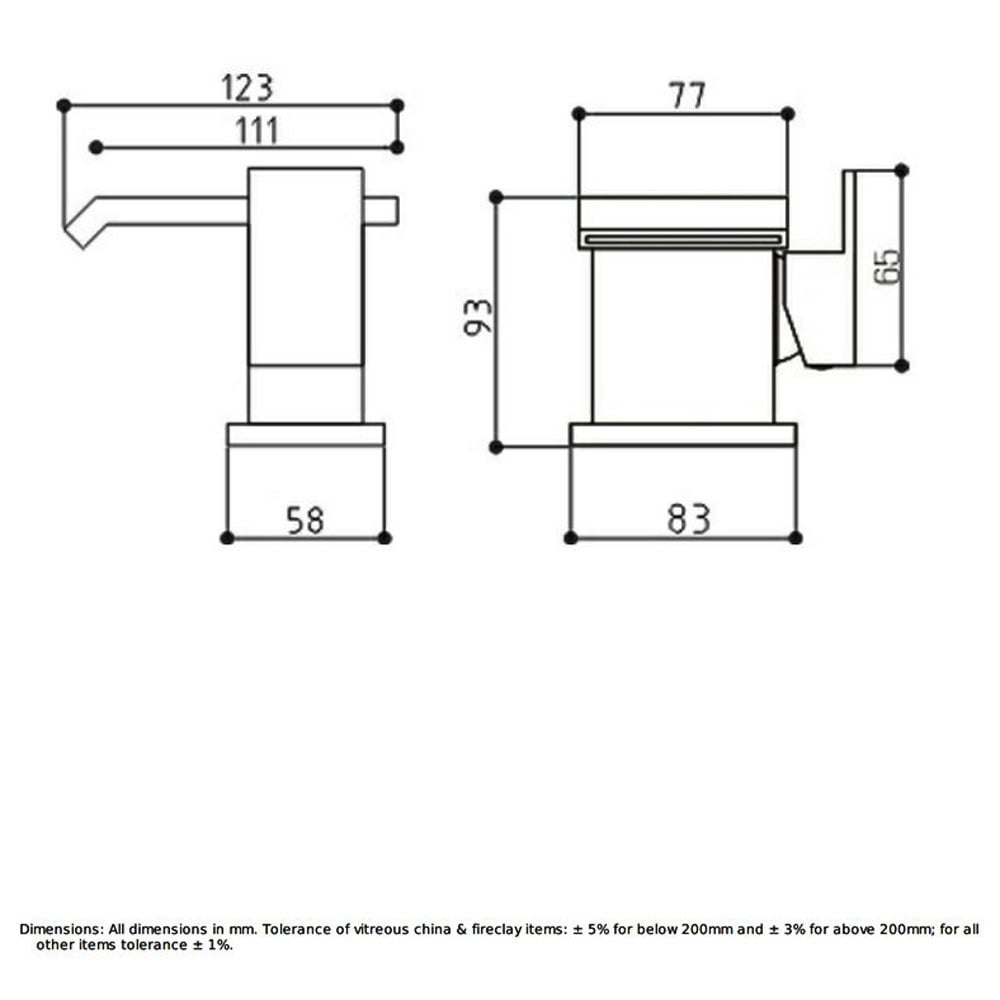 RAK Art Cubis Chrome Single Lever Mono Basin Mixer Tap - RAKCUB3001