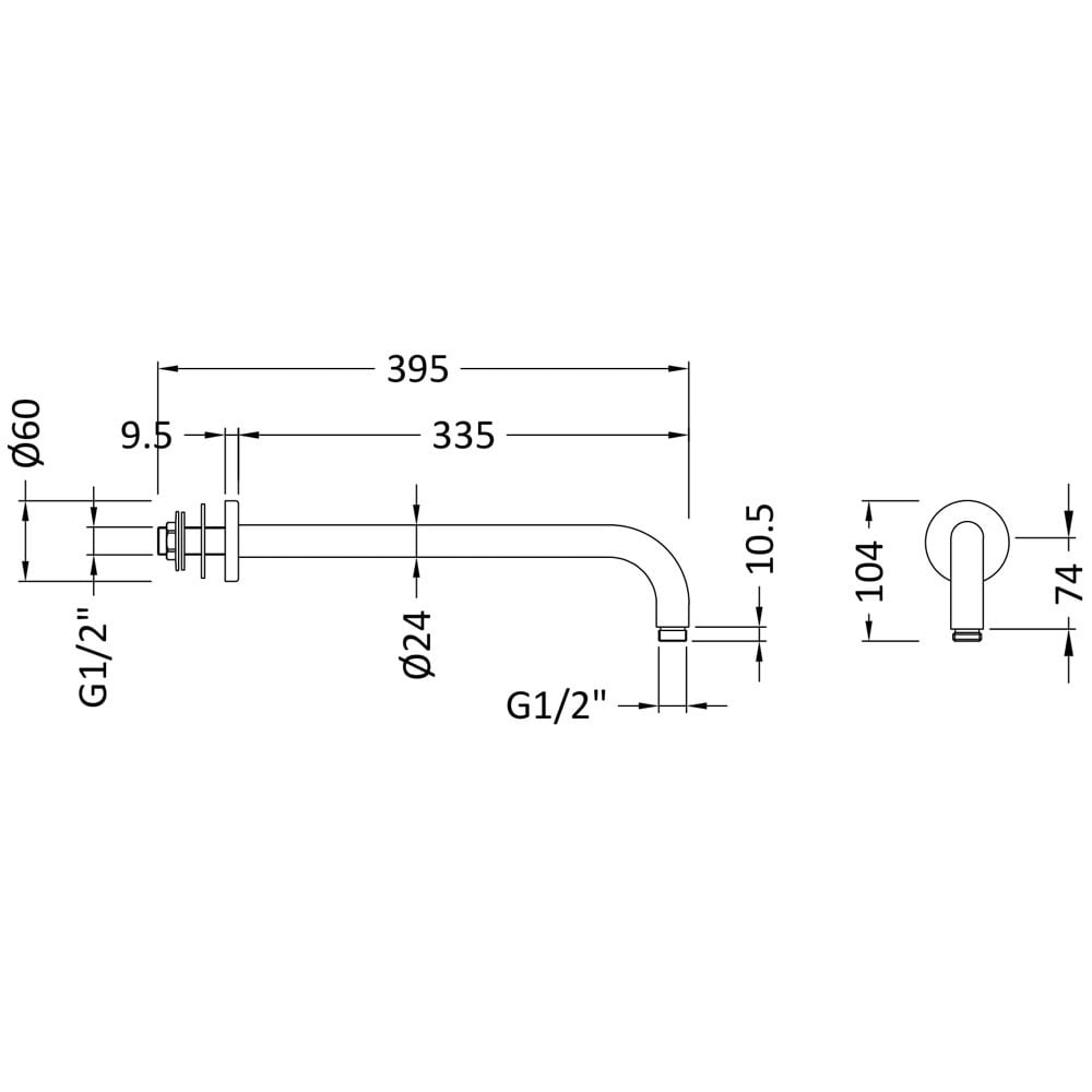 Hudson Reed Reign Thermostatic Shower Valve, Round Head 200mm, Riser & Body Jets HRSKIT445