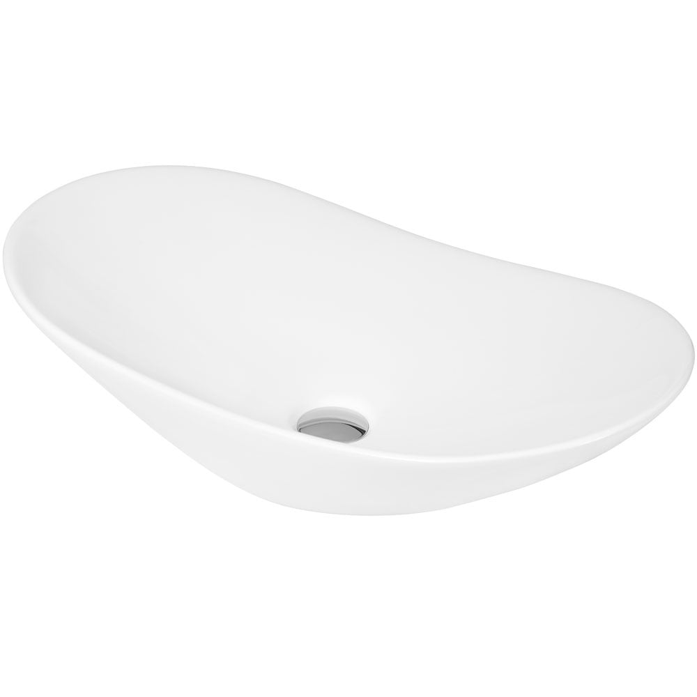 Hudson Reed Vessels 615x360 White Sit-On Countertop Basin NBV159