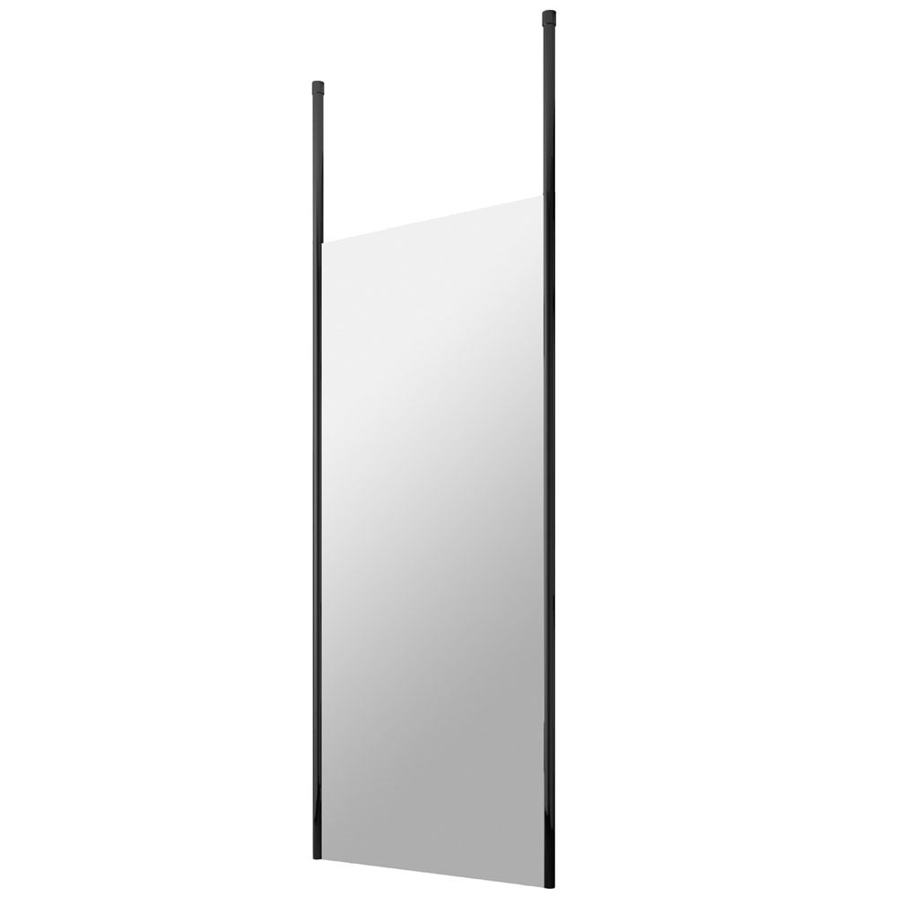 Hudson Reed Black Wetroom Shower Screen & Ceiling Posts 700mm BGPCP070