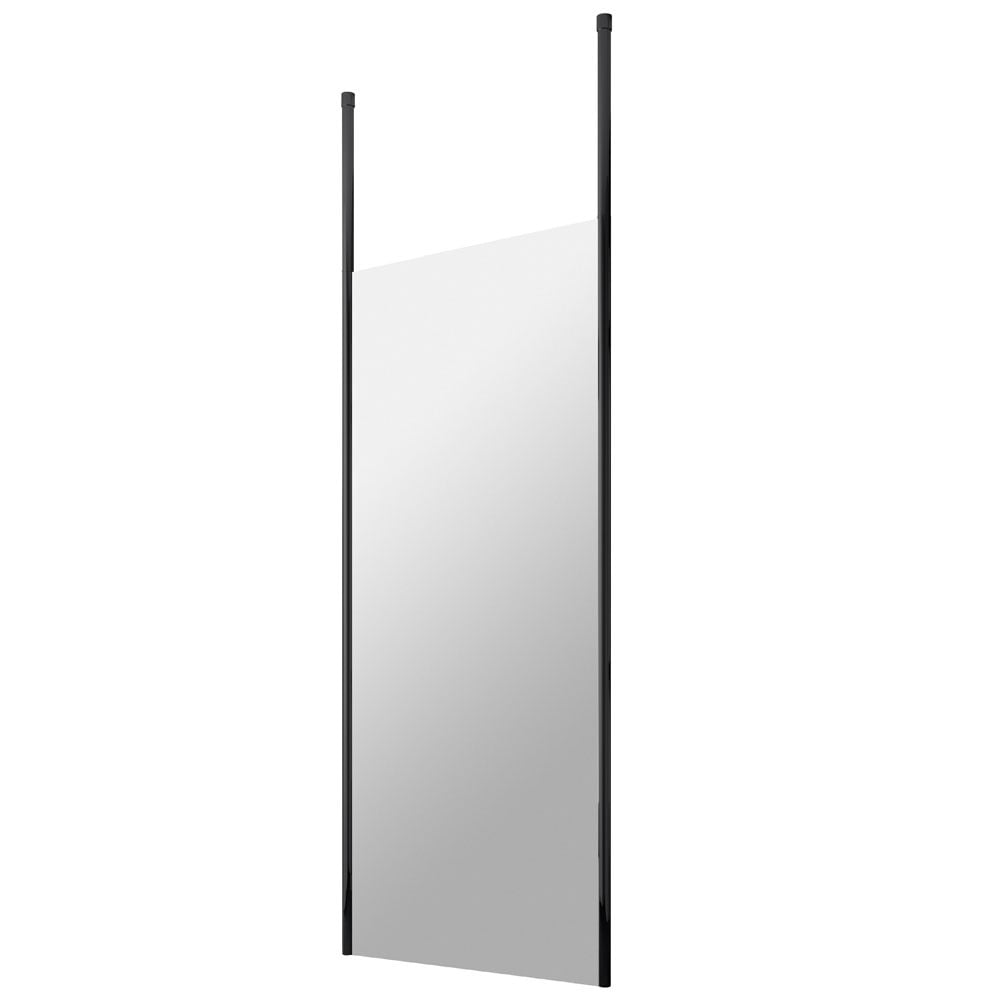 Hudson Reed Black Wetroom Shower Screen & Ceiling Posts 800mm BGPCP080