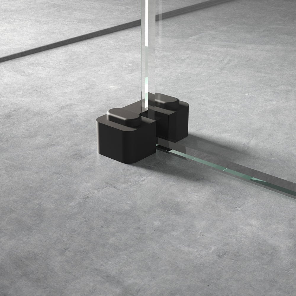 Hudson Reed Black Wetroom Shower Screen Support Foot WRSF007