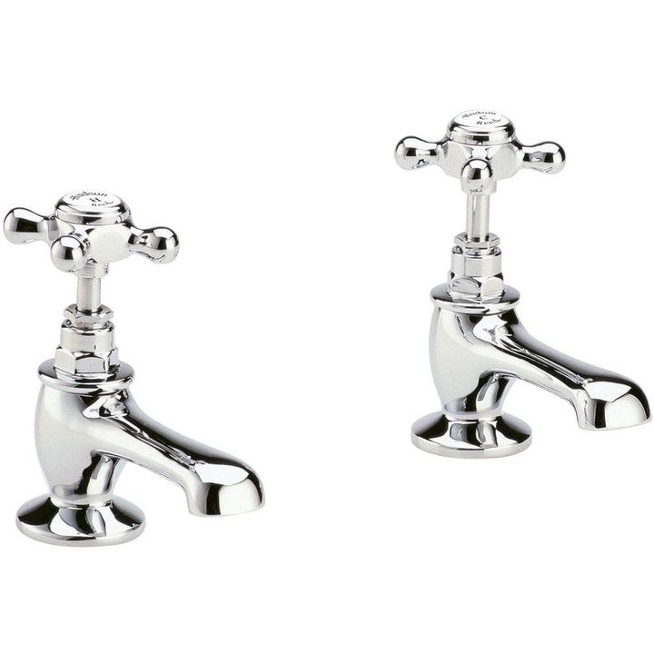hudson-reed-topaz-white-crosshead-hexagonal-collar-basin-taps---bc301hx-