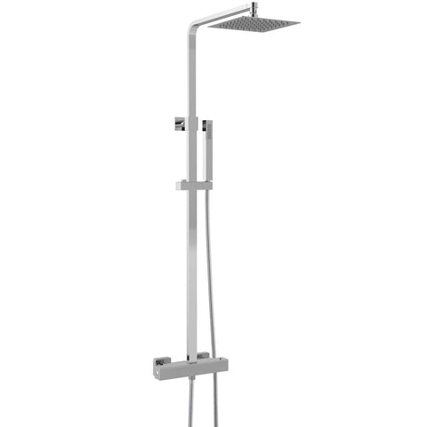 Hudson Reed Chrome Square Brass Thermostatic Bar Valve & Shower Kit - A3531